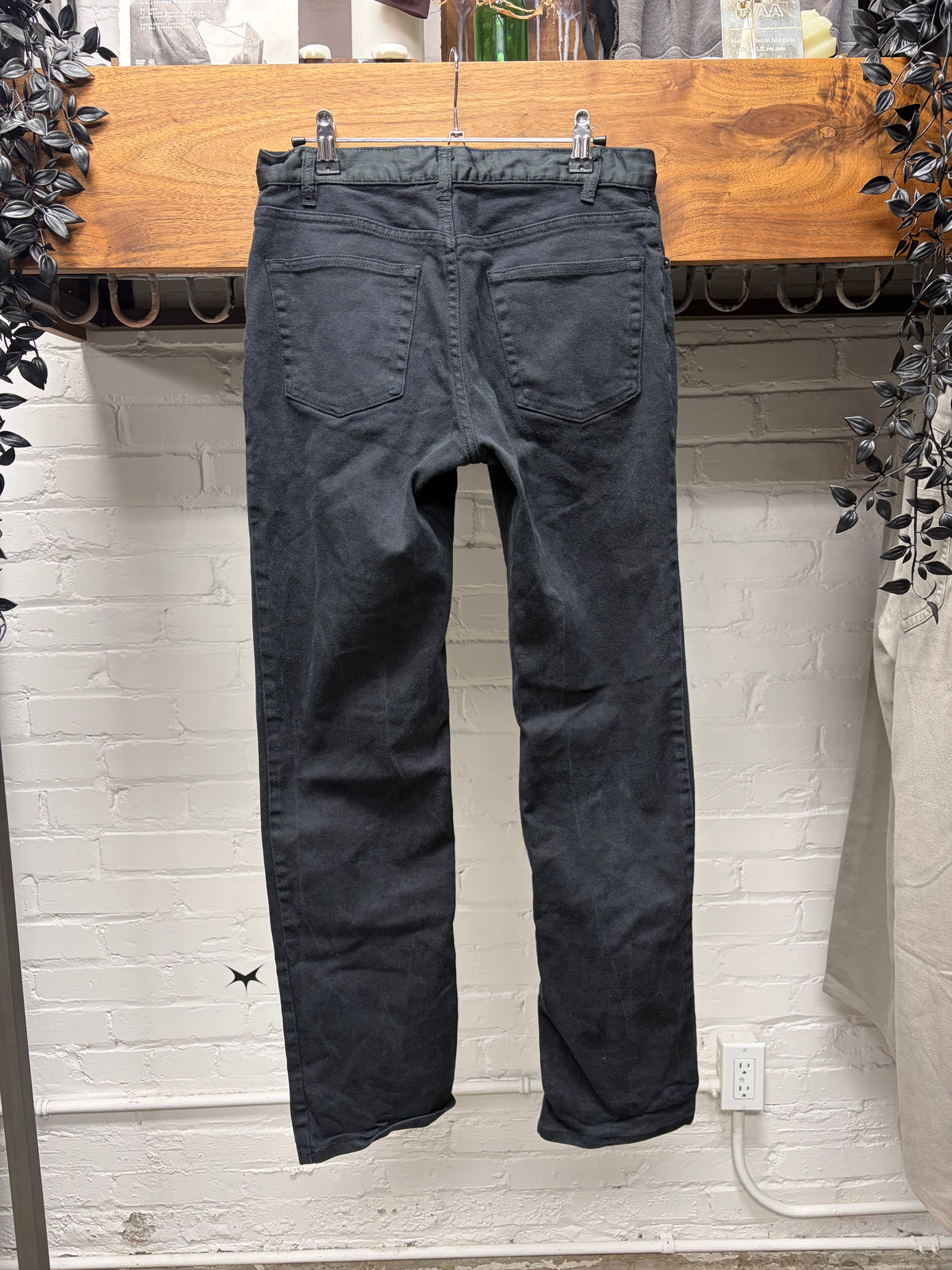 1997 Helmut Lang ‘Cummerbund’ Switching Waistband Black Skinny Jeans