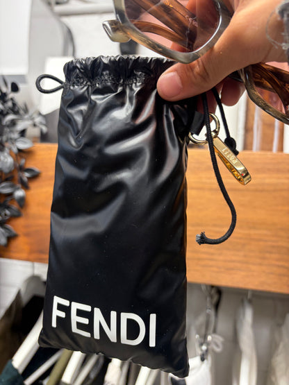 Fendi Tortoiseshell Brown Tinted Cat Eye Sunglasses