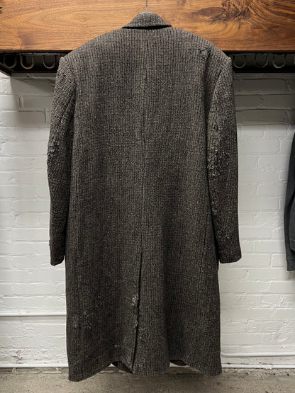 SS2021 Balenciaga Oversized ‘Shoulder-Pad’ Wool/Tweed Distressed Overcoat
