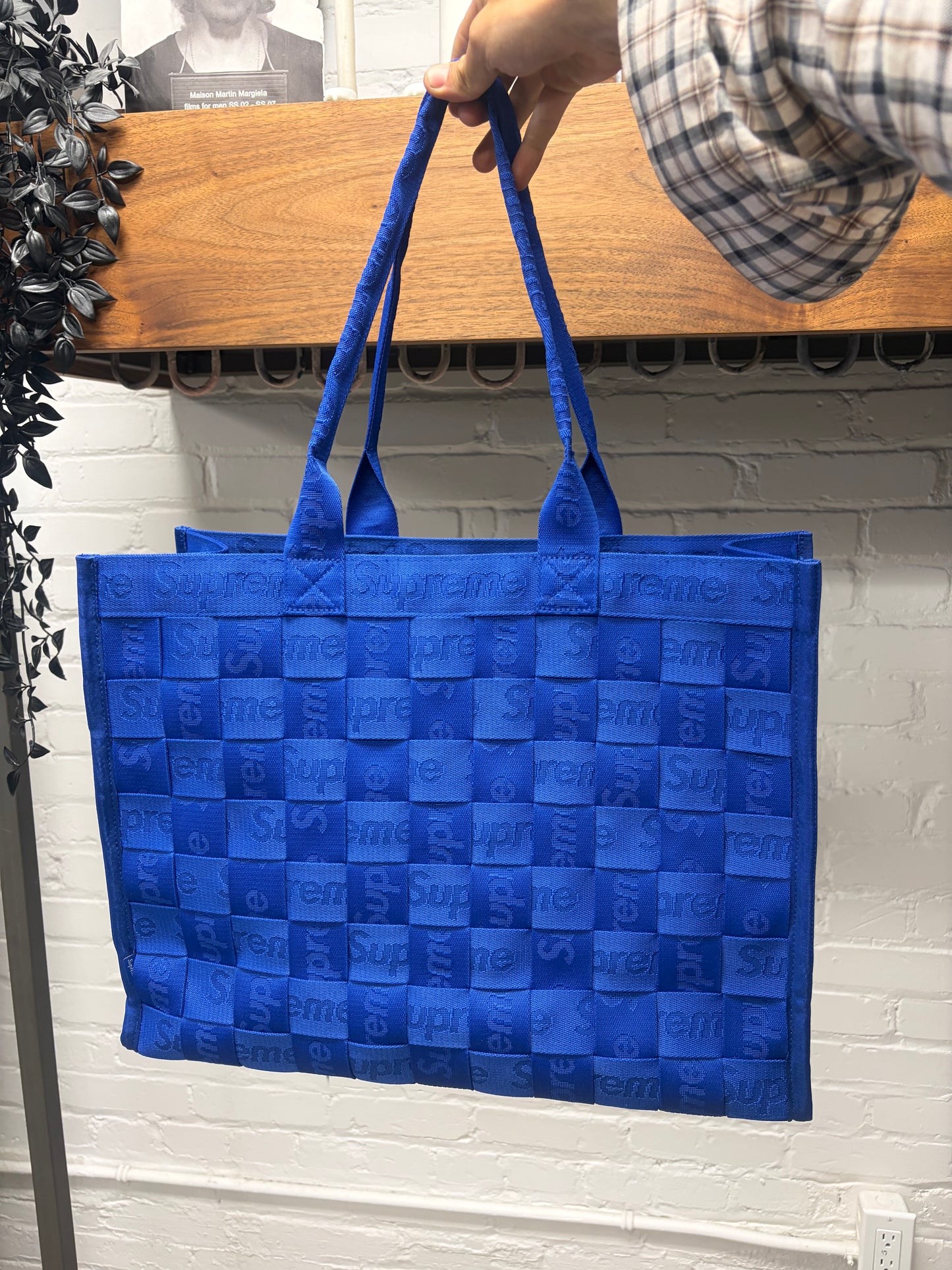 SS2024 Supreme Royal Blue ‘Woven’ Tote Bag