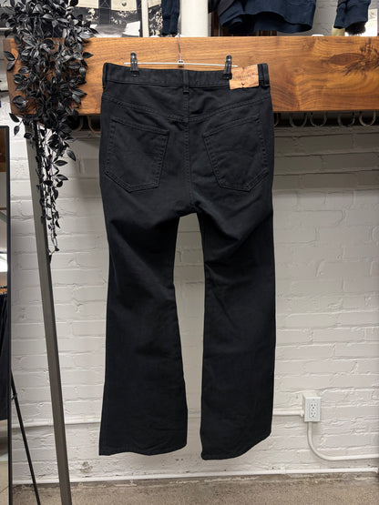2024 Balenciaga ‘Flat Black’ Flared Cut Denim