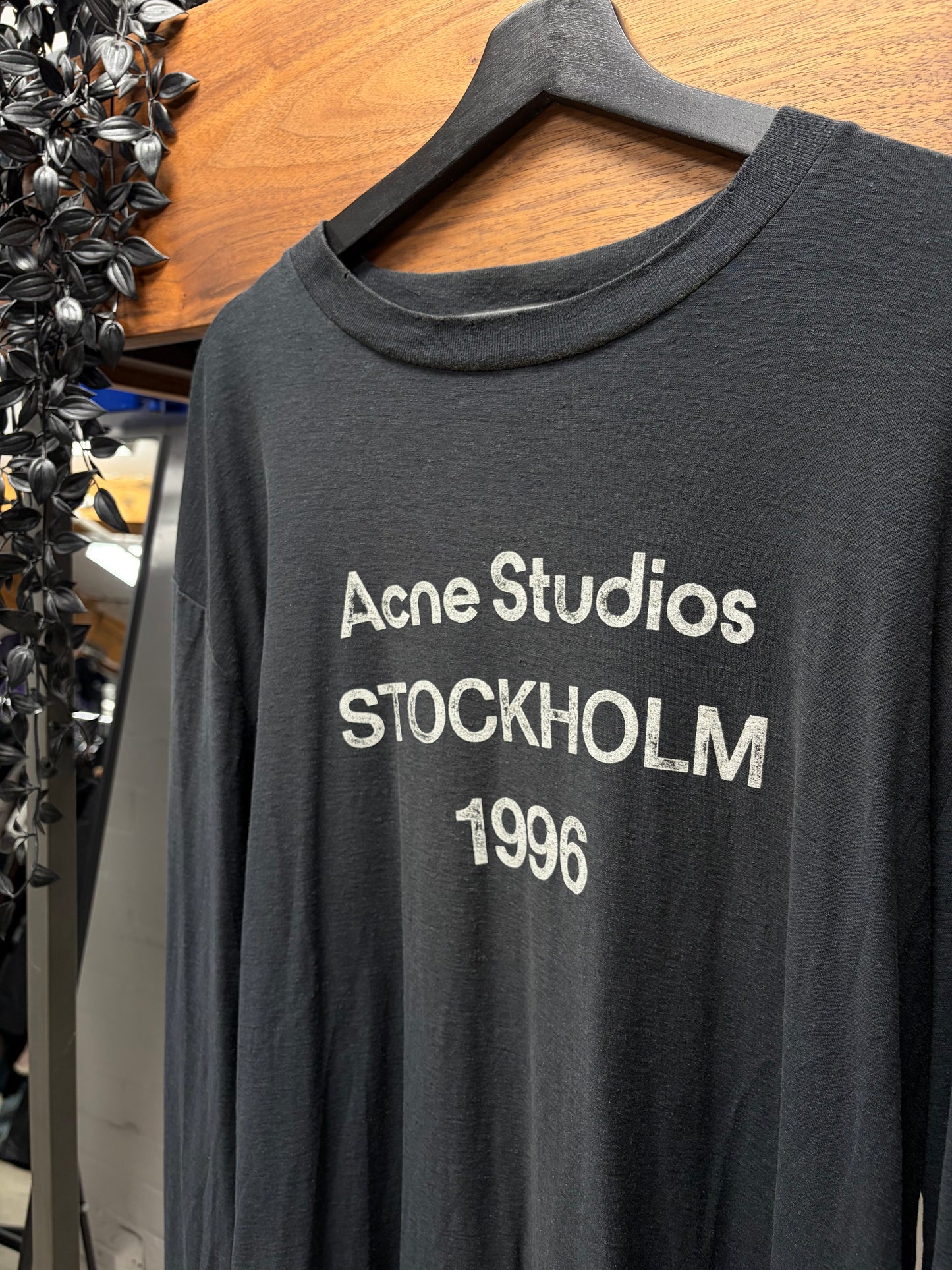 Acne Studios ‘Stockholm Logo’ Black Long Sleeve Shirt