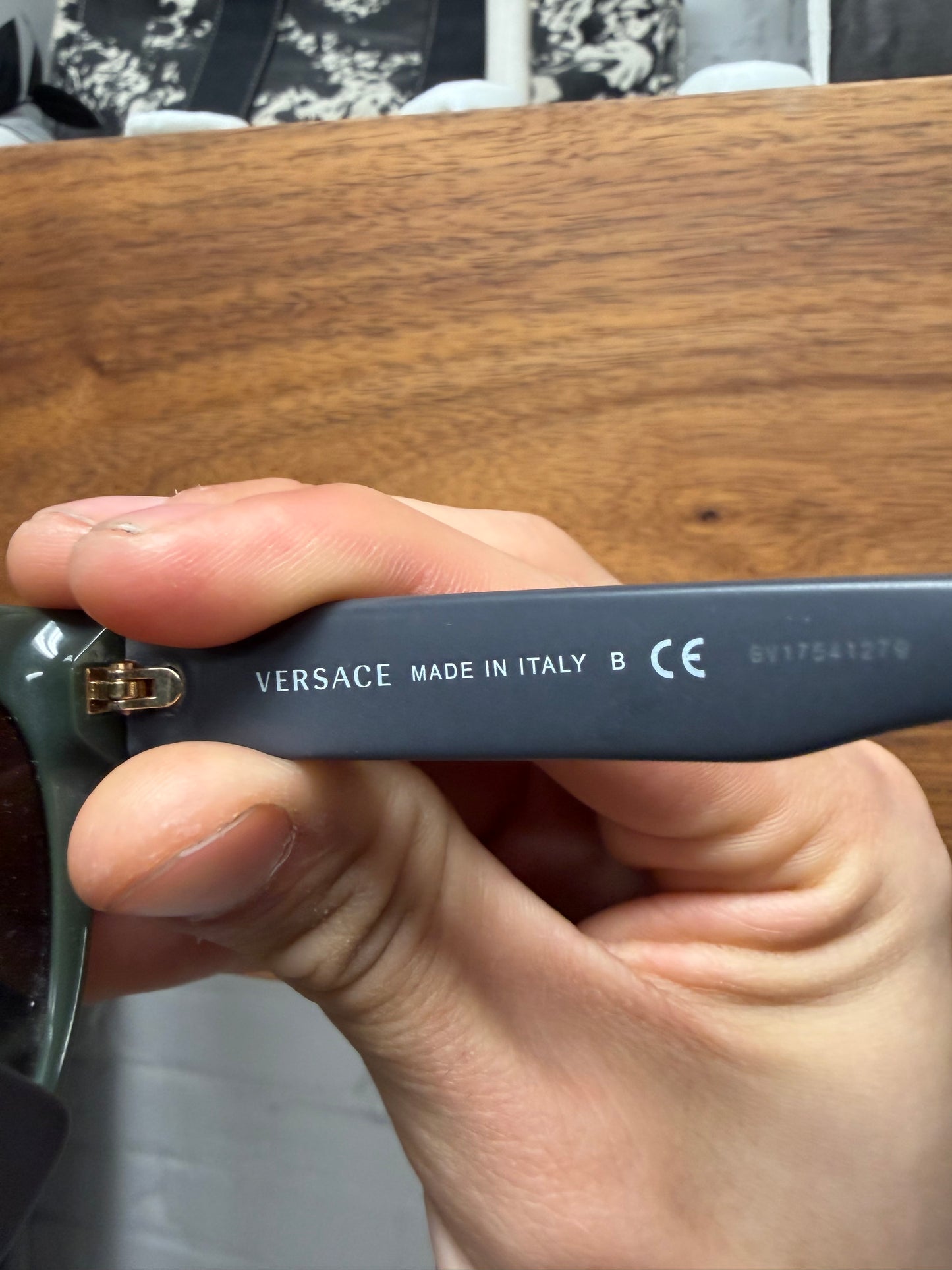Versace Dark Green/Gold Aviator Sunglasses