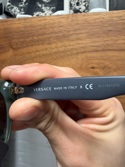 Versace Dark Green/Gold Aviator Sunglasses