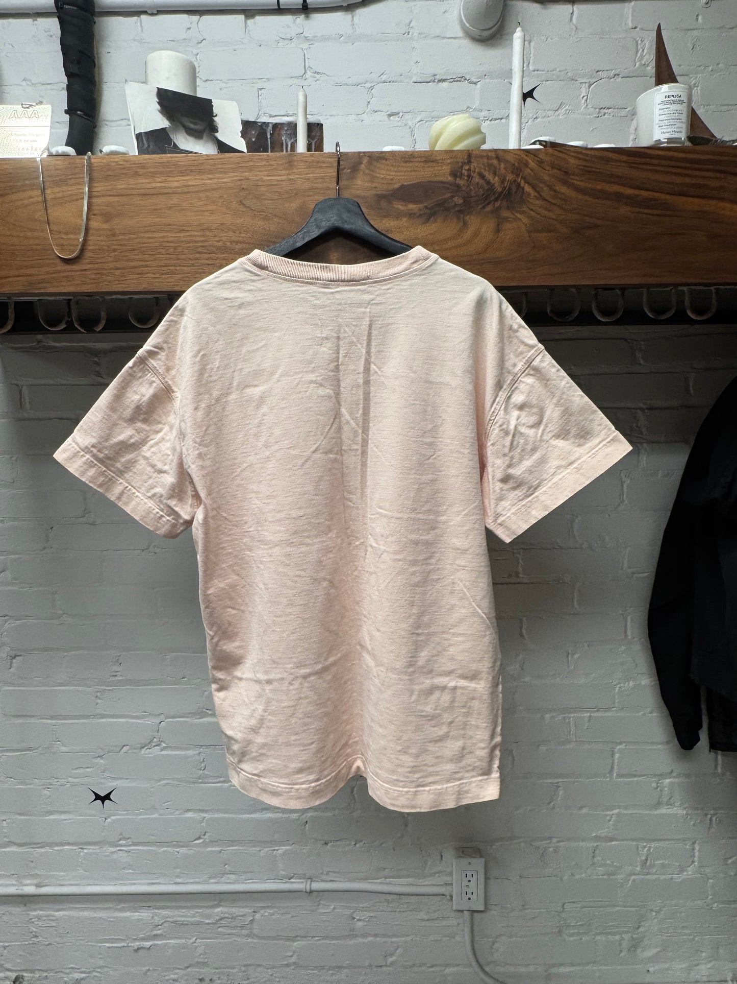 Acne Studios ‘Stockholm Logo’ Faded Pink Jersey Cotton T-Shirt
