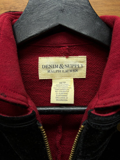 Ralph Lauren Denim & Supply Co ‘Napoleon’ Red/Black Velour Jacket