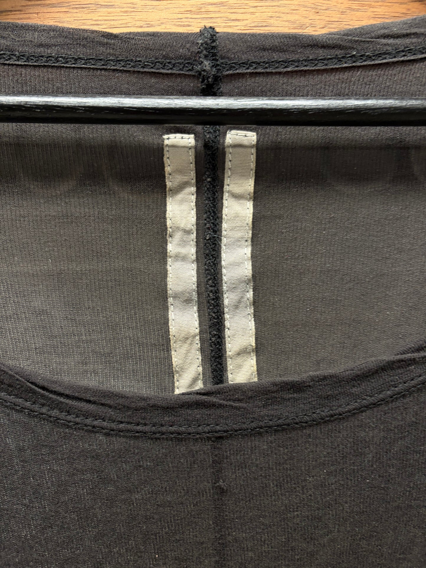 AW2014 Rick Owens ‘Moody’ Black Semi-Sheer Long Sleeve Shirt