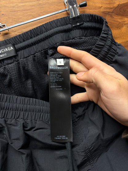 2021 Balenciaga ‘3B Sports Icon’ Logo Black Striped Track Pants