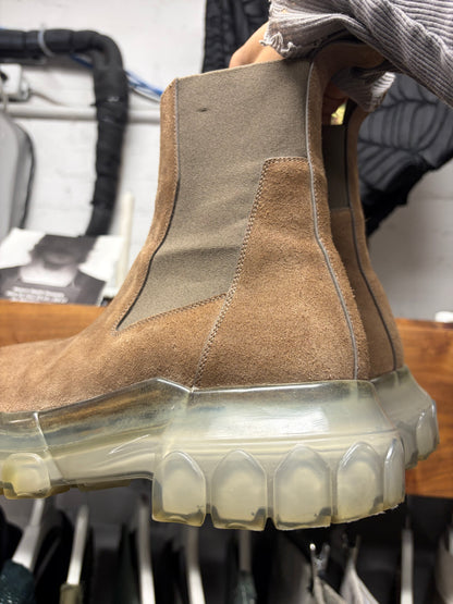 Rick Owens ‘Beatle Bozo’ Dust Suede Translucent Sole Tractor Boots