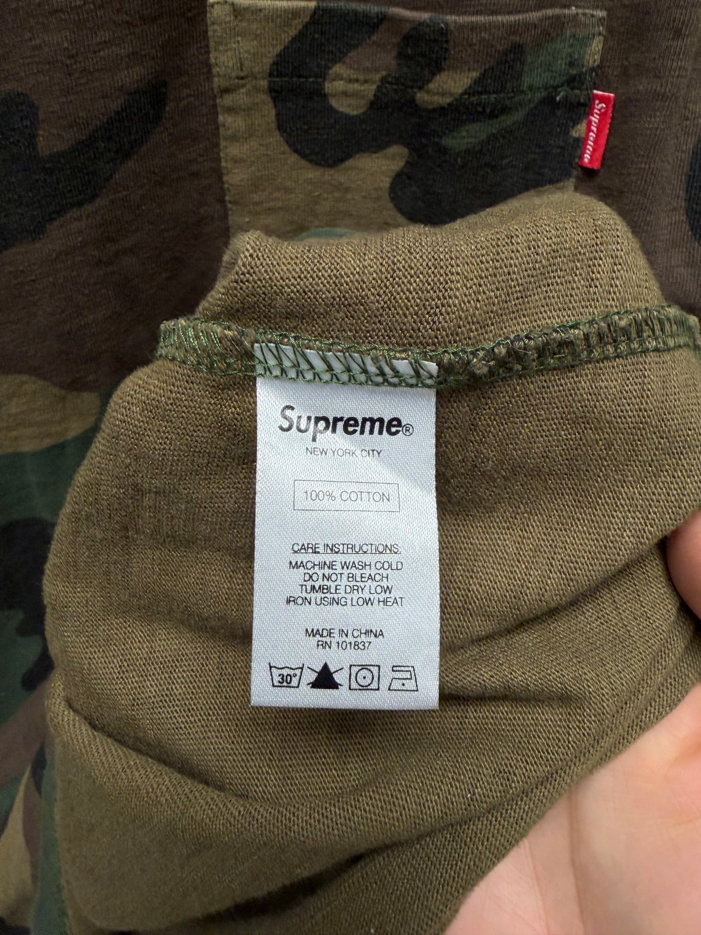 SS2017 Supreme Army Camouflage   Mini Box Logo Short Sleeve T-Shirt