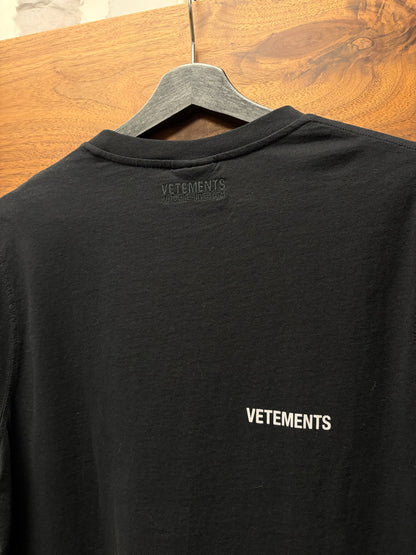 AW2021 Vetements ‘Basic Logo’ Black T-Shirt