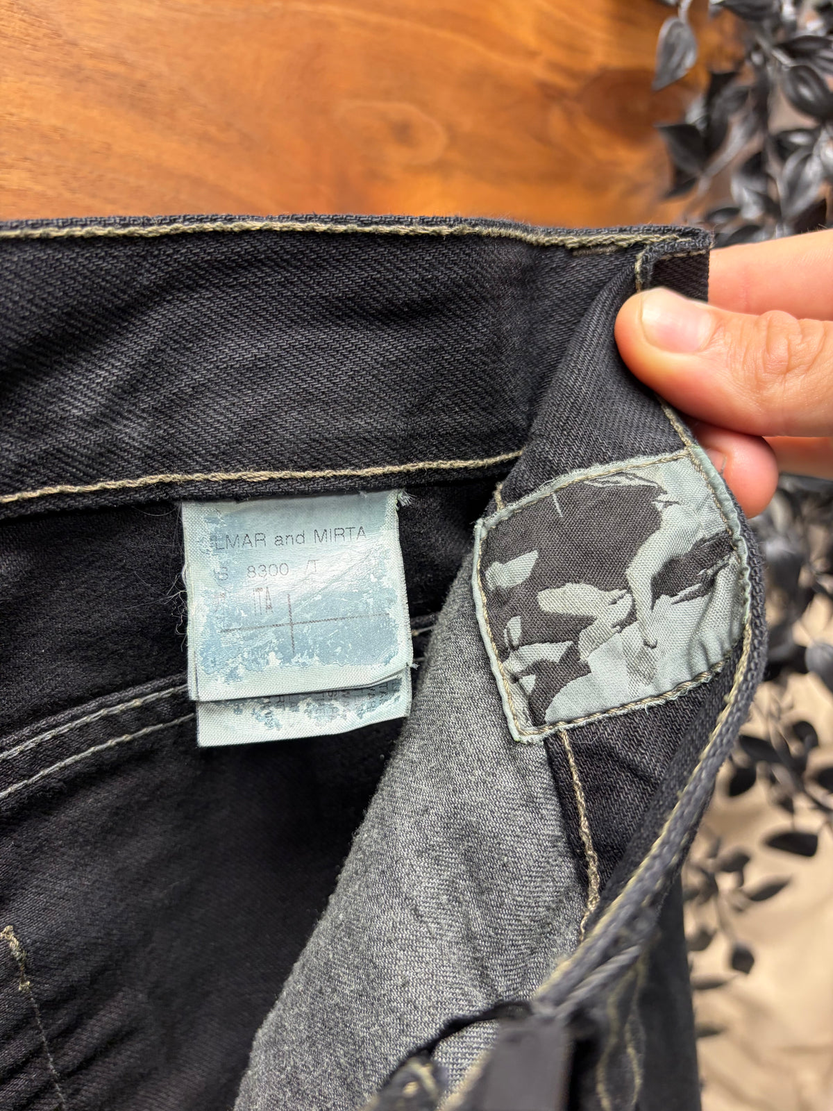 SS2007 Rick Owens DRKSHDW ‘Drake’ Black Waxed Skinny Jeans with Raw Hem