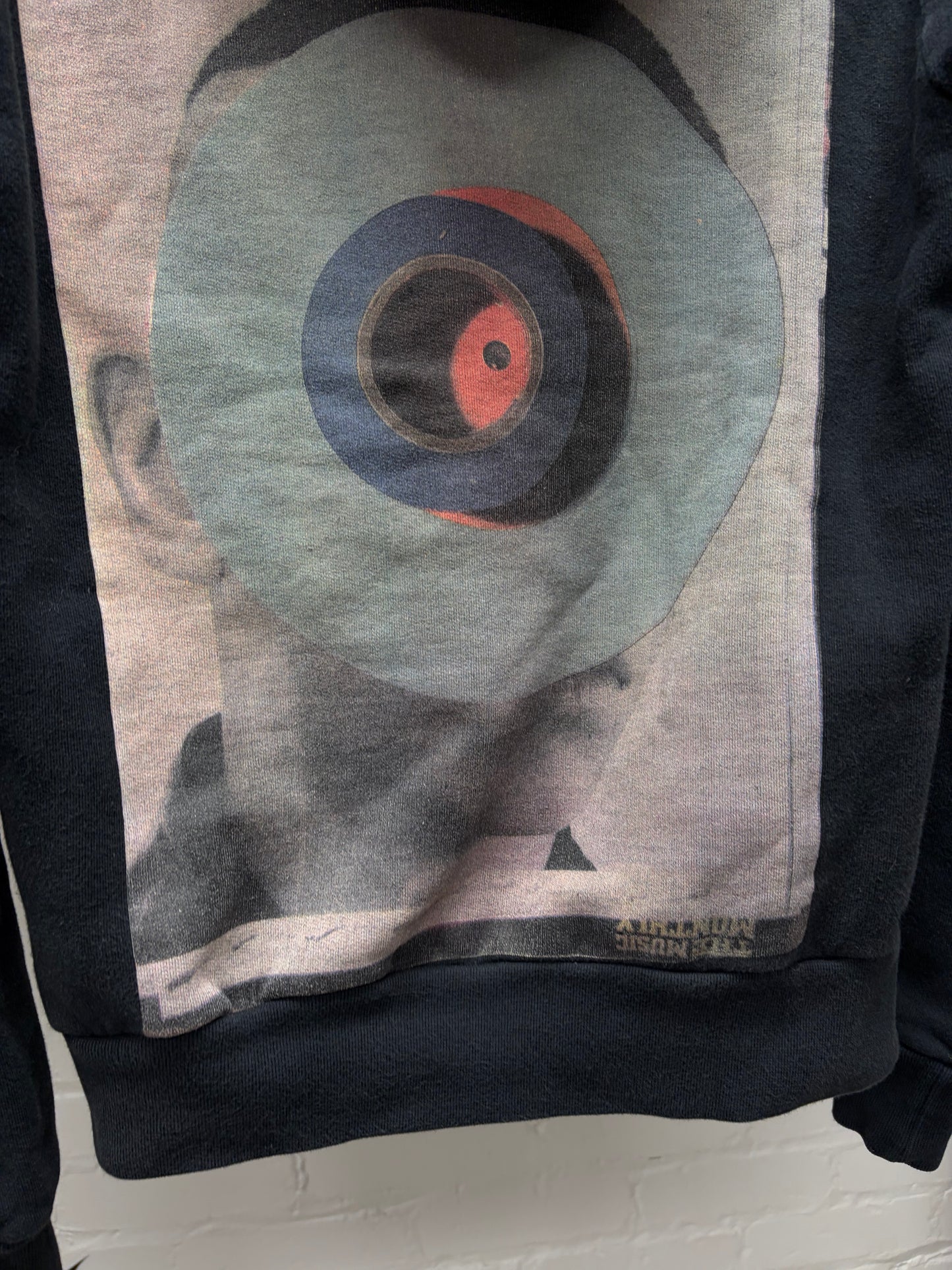 RAF by Raf Simons ‘Records’ Black Back Print Zip-Up Hoodie