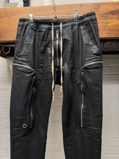 SS2020 Rick Owens ‘Tecautl’ Waxed Black ‘Bauhaus’ Cargos