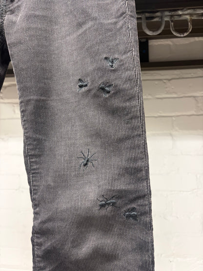 AW2006 Undercover ‘GuruGuru’ Faded Black Corduroy ‘Bug Denim’