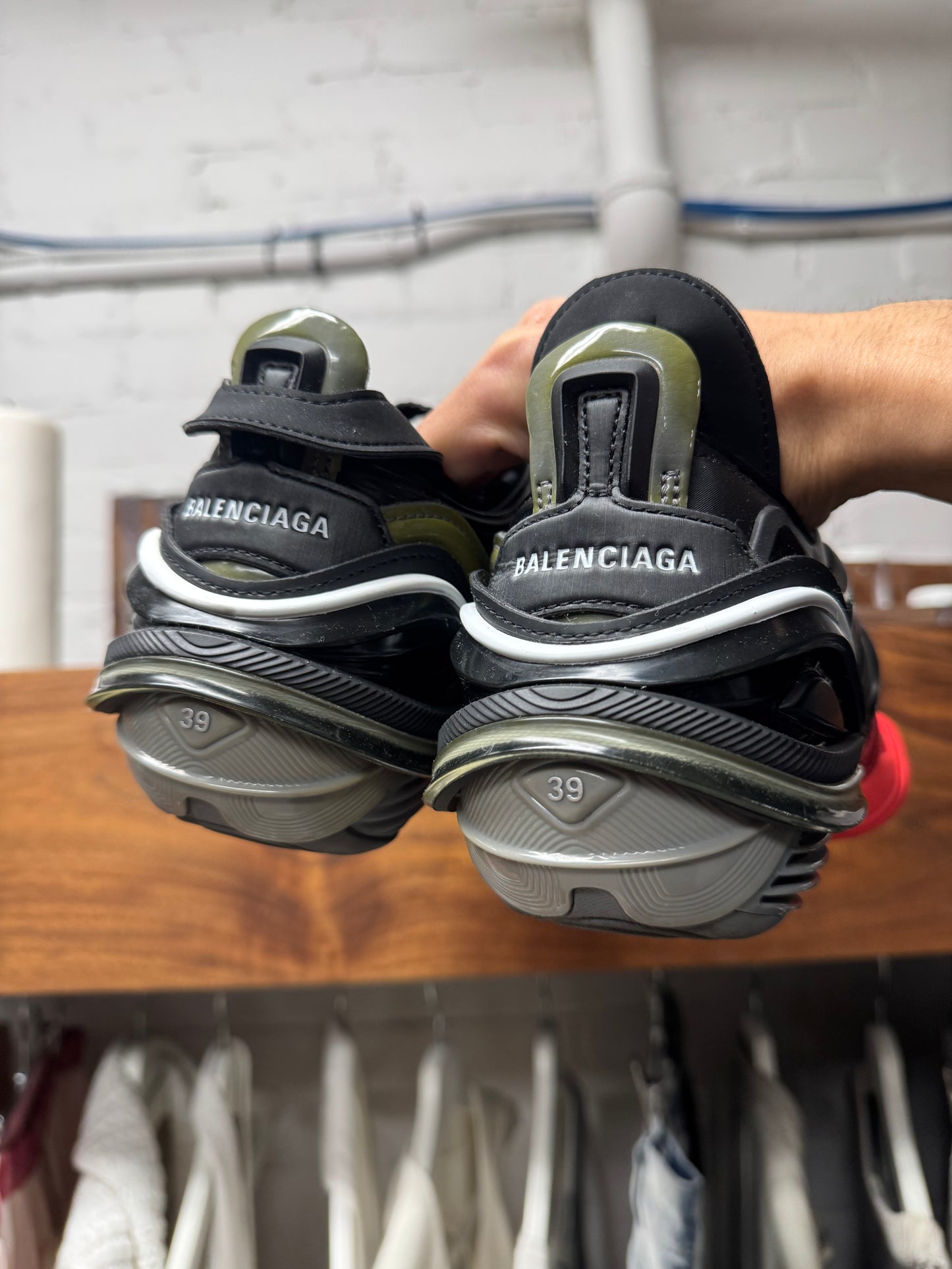 Balenciaga ‘Tyrex’ Black/Red Fusion Low Top Sneakers