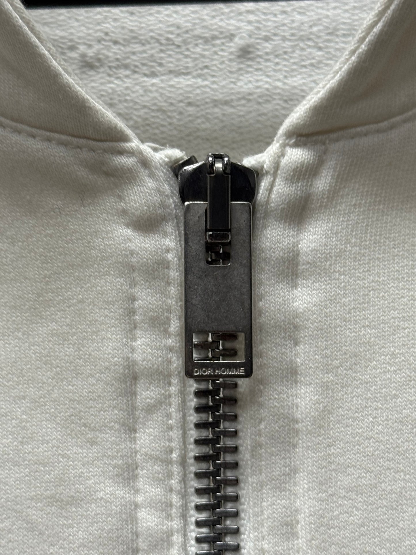 Dior Homme White ‘Bee Emblem’  Sleeveless Zip-Up Hoodie