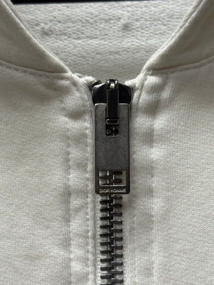 Dior Homme White ‘Bee Emblem’  Sleeveless Zip-Up Hoodie