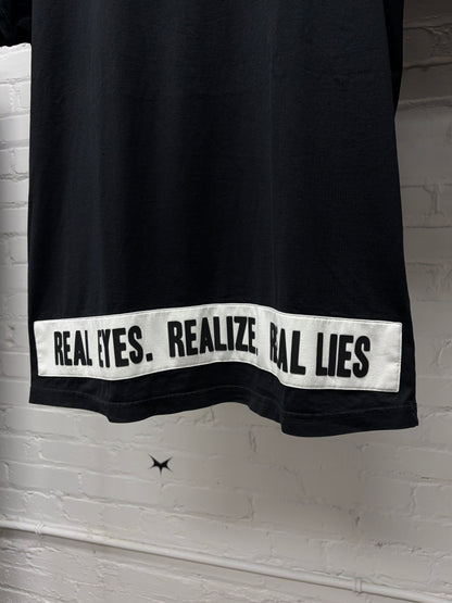 AW2017 Givenchy by Ricardo Tisci ‘Tupac’ Black ‘Real Lies’ Slogan T-Shirt