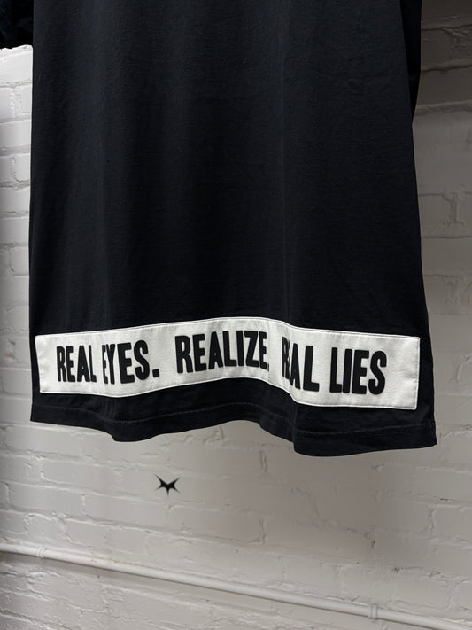 AW2017 Givenchy by Ricardo Tisci ‘Tupac’ Black ‘Real Lies’ Slogan T-Shirt