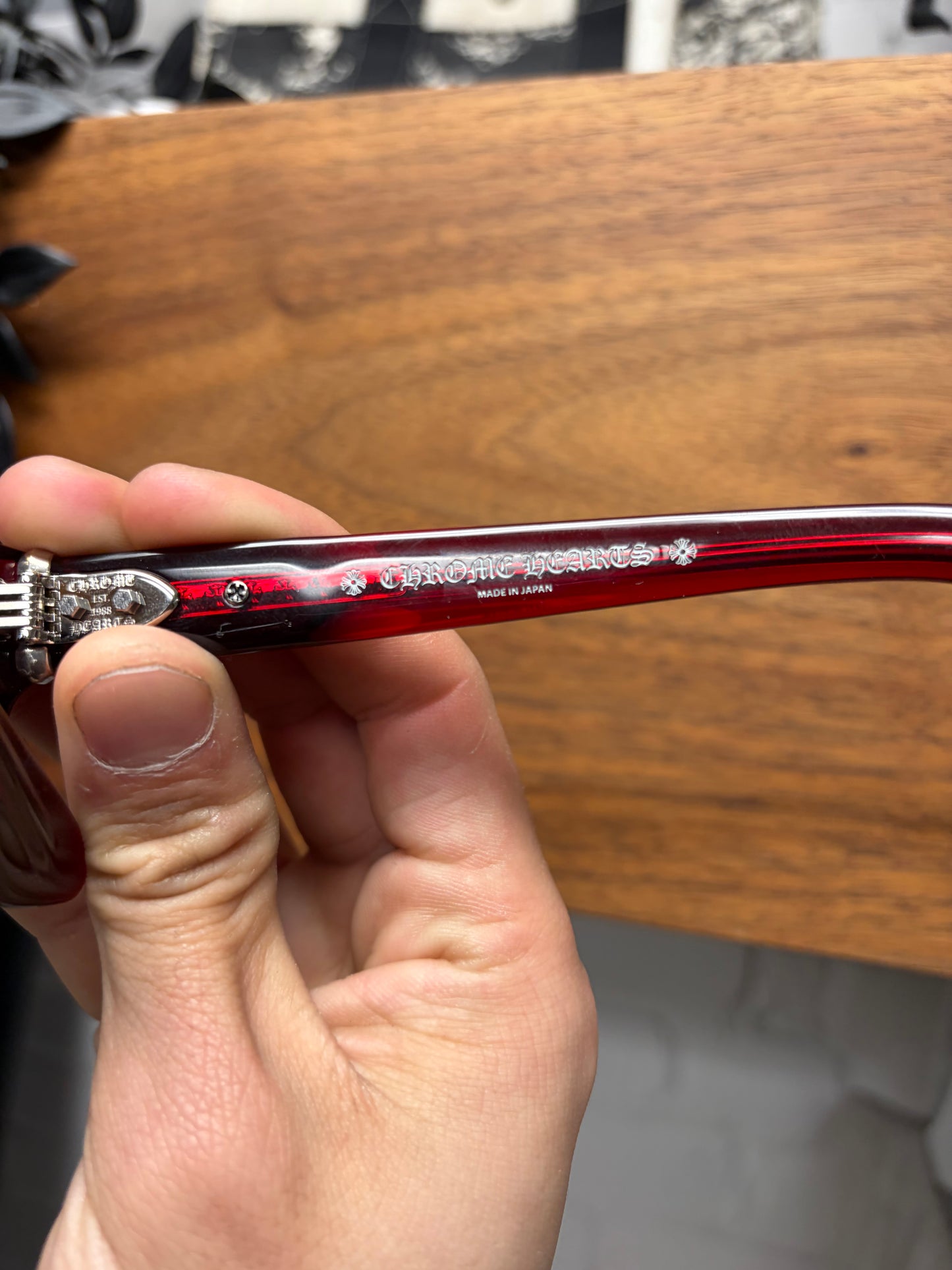 Chrome Hearts ‘Misselanus’ Crimson Red 925 Silver Sunglasses