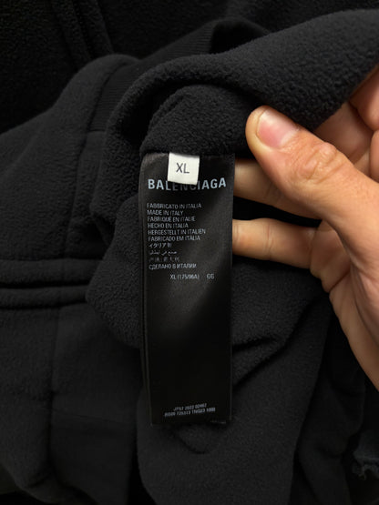 SS2023 Balenciaga x Adidas ‘3 Stripes Logo’ Fleece Black/White Zip-Up Hoodie