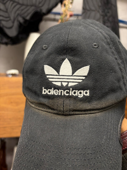 SS2023 Balenciaga x Adidas Embroidered Logo ‘Cutout’ Black Baseball Cap