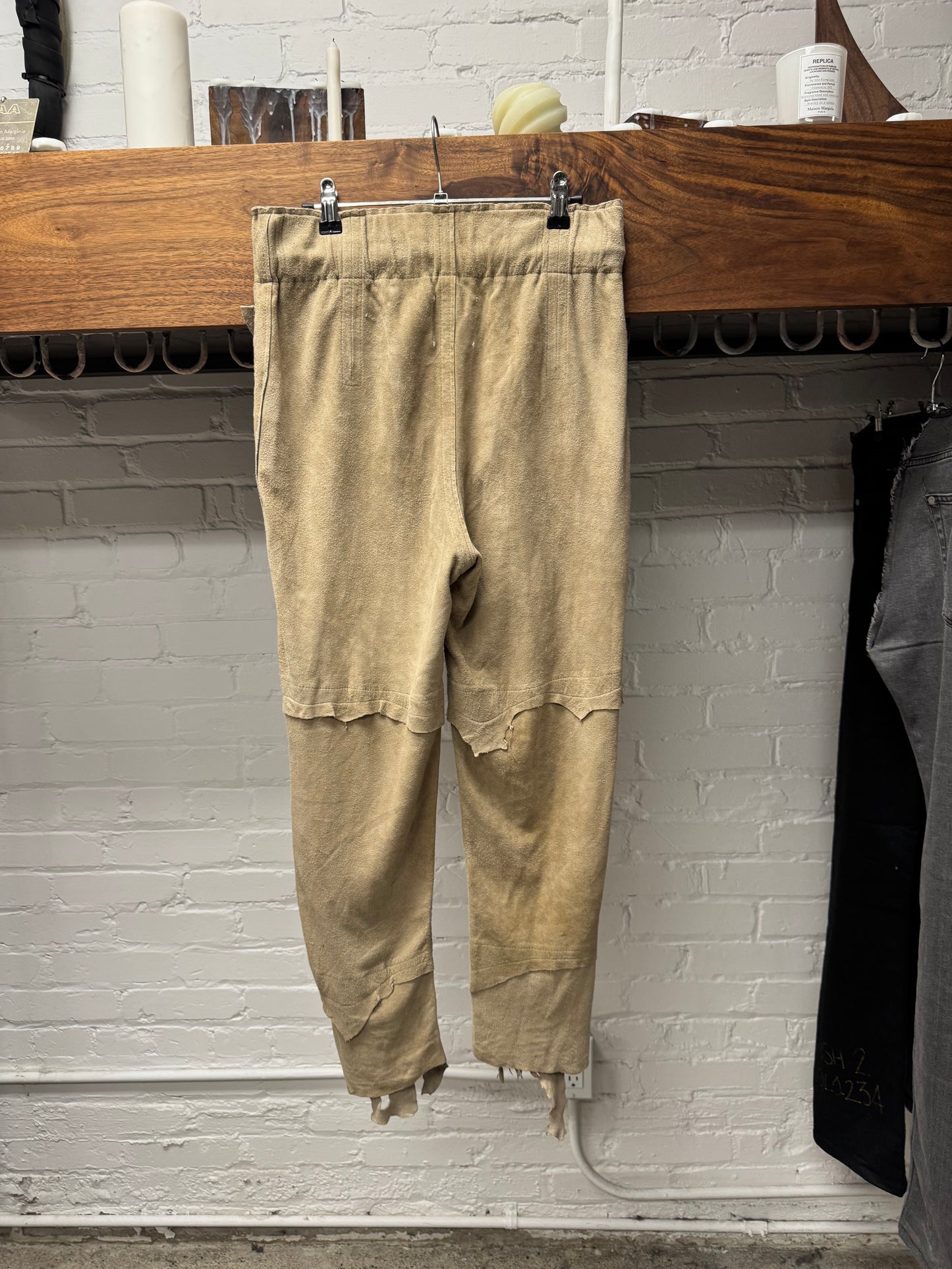 Takahiro Miyashita the Soloist Raw Deerskin Hide Leather Joggers