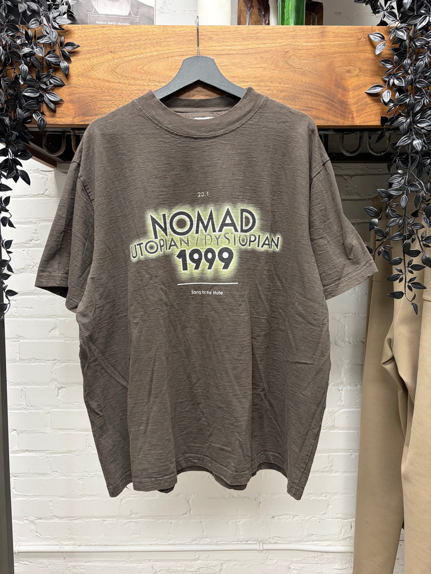 Song For The Mute 1999 ‘Utopia/Dystopia’ Brown Graphic T-Shirt