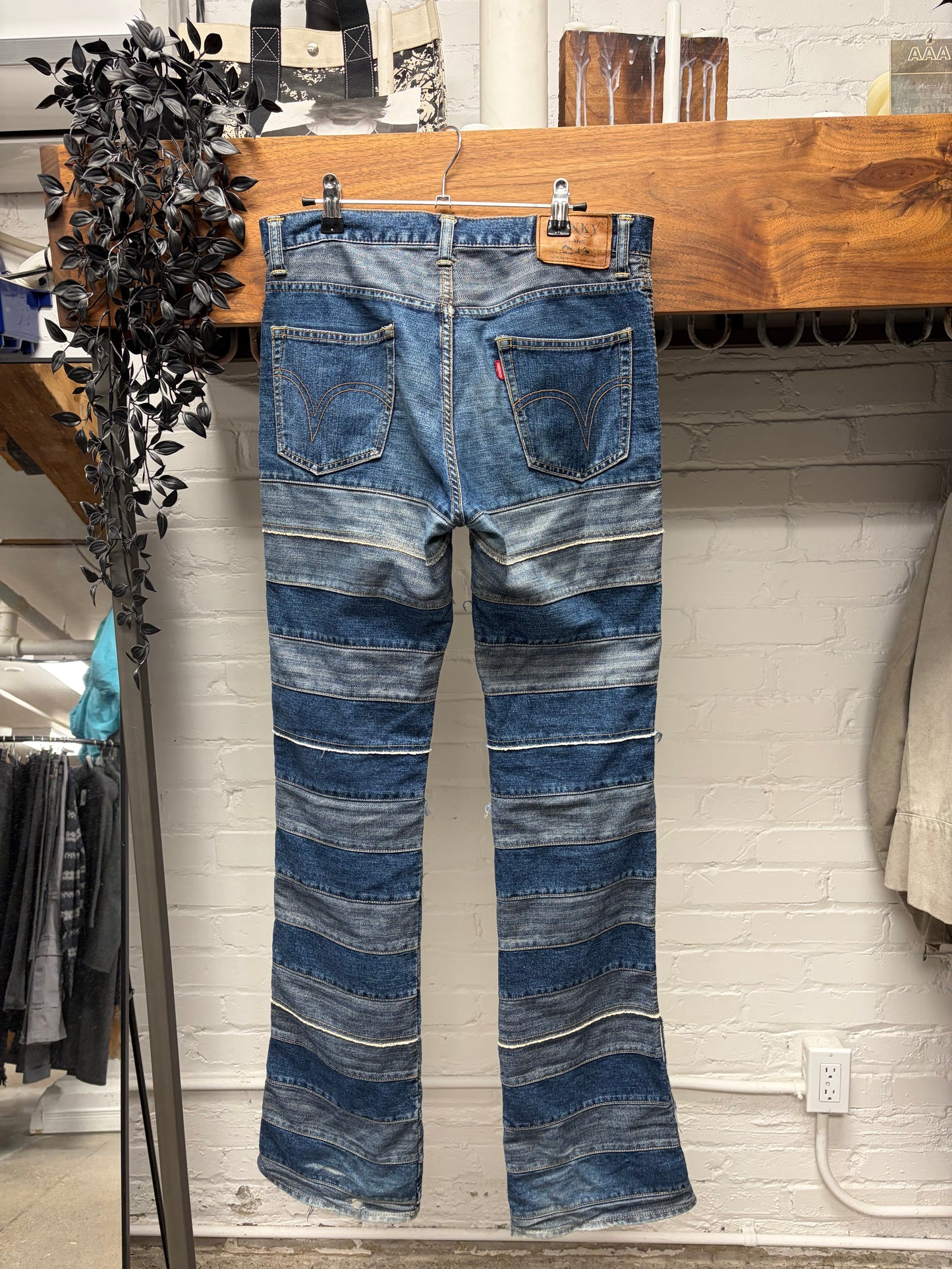 Hysteric Glamour Blue ‘Hagi’ Distressed Flared Leg Denim