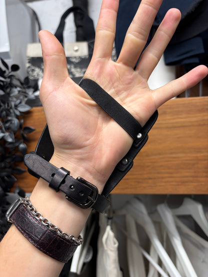 Neil Barrett ‘Armour Plating’ 3 Tiered Leather Bracelet