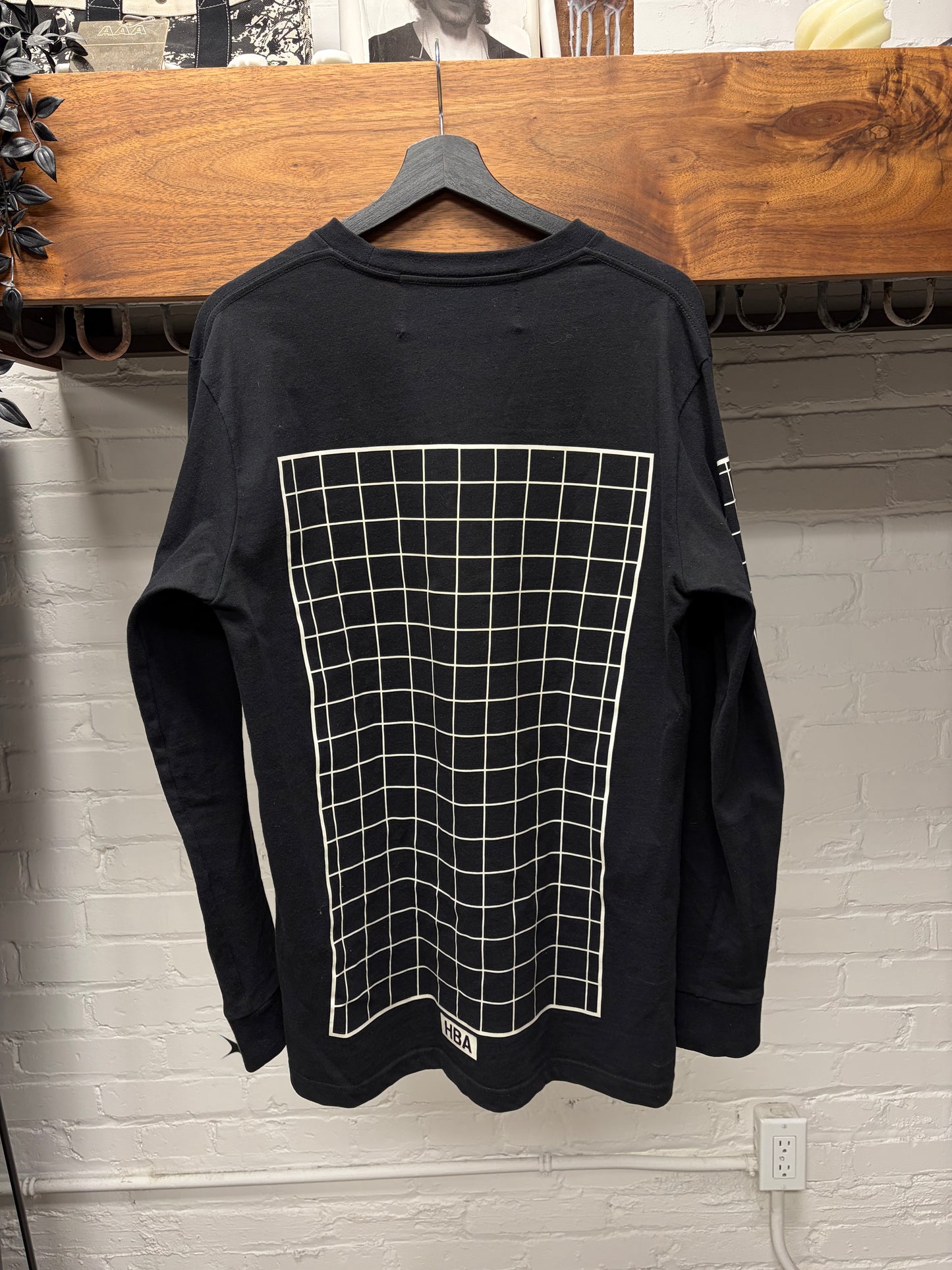 Hood by Air ‘Gridline’ Black/White Long Sleeve Shirt