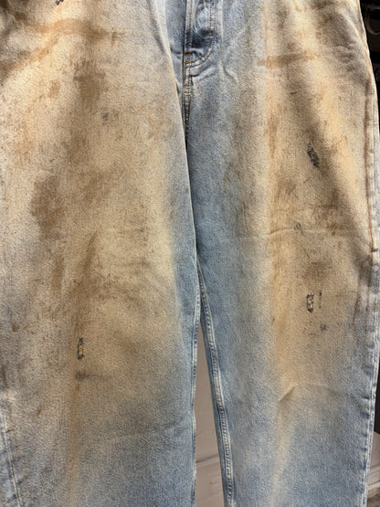Acne Studios Mud Wash ‘Super Baggy’ Blue Wide Leg Denim