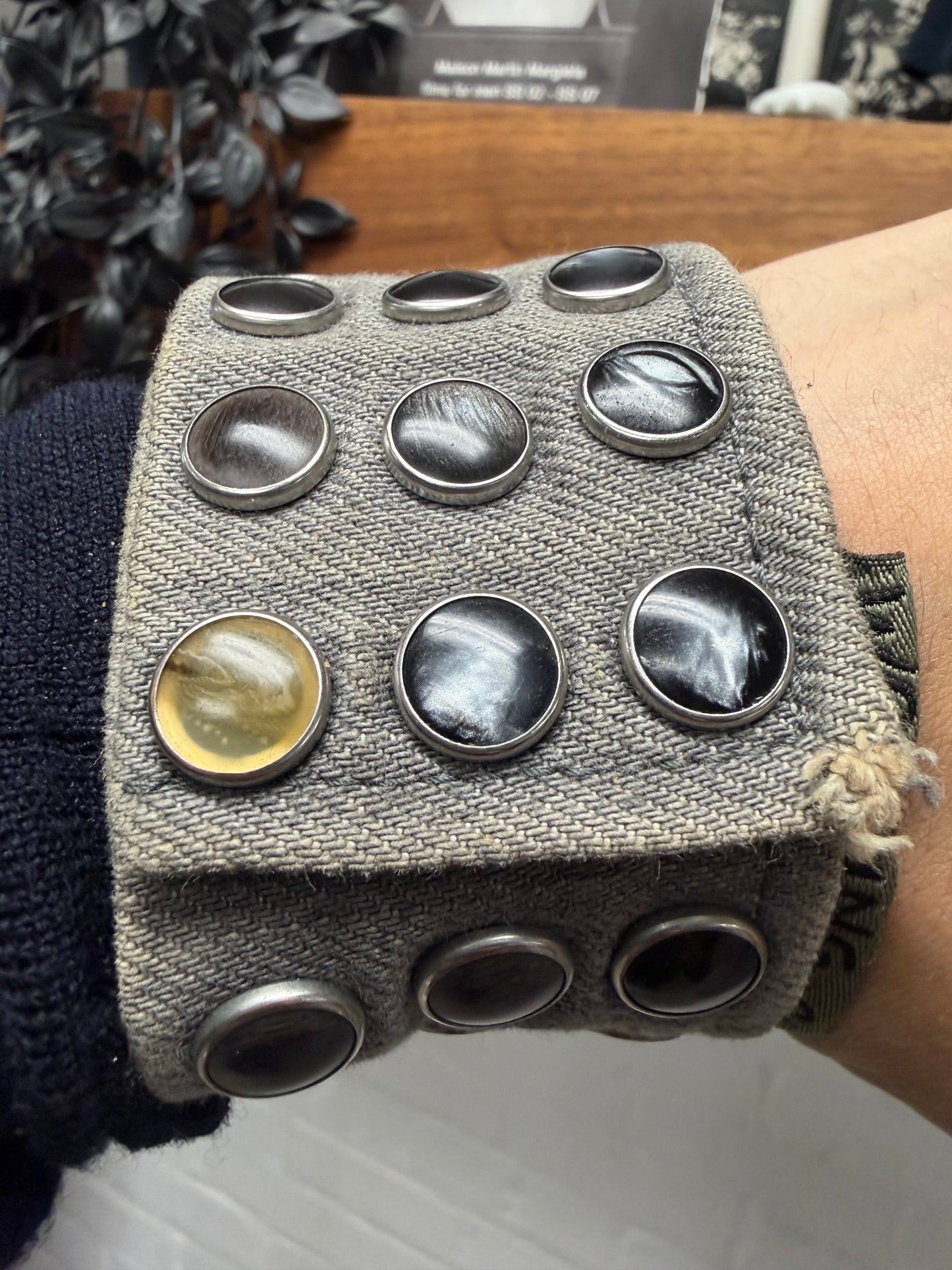 Kapital Kountry 11.5oz Black ‘Kinari’ Denim Bracelet