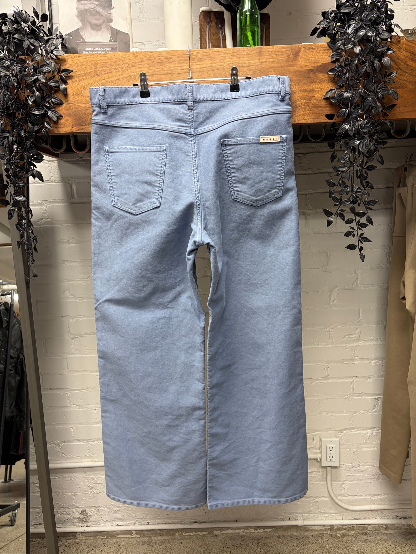 Marni ‘French Workwear Blue’ Wide Leg Straight Cut Denim