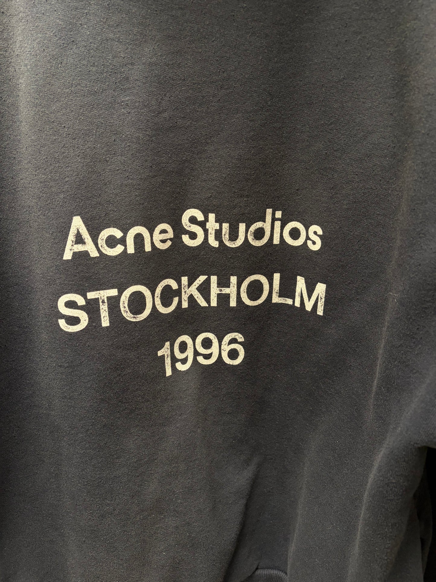 Acne Studios ‘1996 Stockholm Logo’ Black Pullover Hoodie