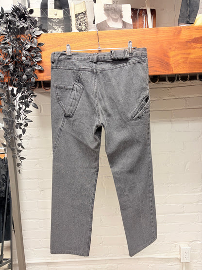 AW2005 Raf Simons ‘History of My World’ Grey Skinny Jeans