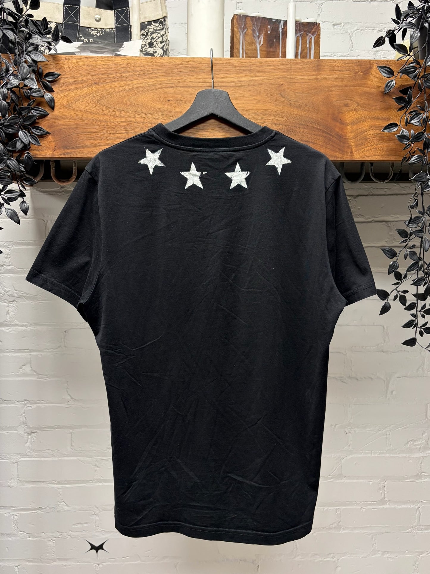 Givenchy by Ricardo Tisci ‘Stars’ Ringer Black Graphic T-Shirt