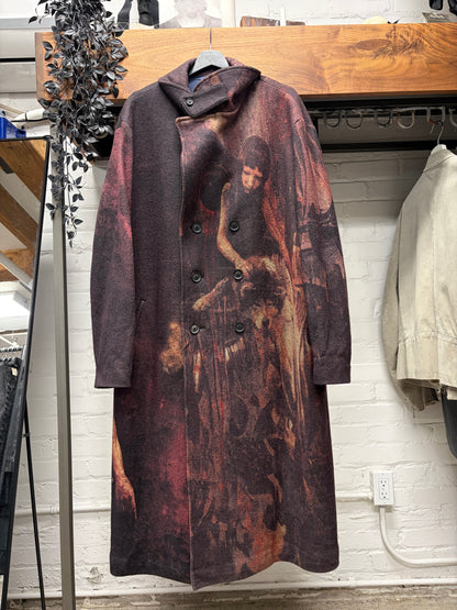 AW2022 Yohji Yamamoto x Bekinski Double Breasted Wool Full Length Coat