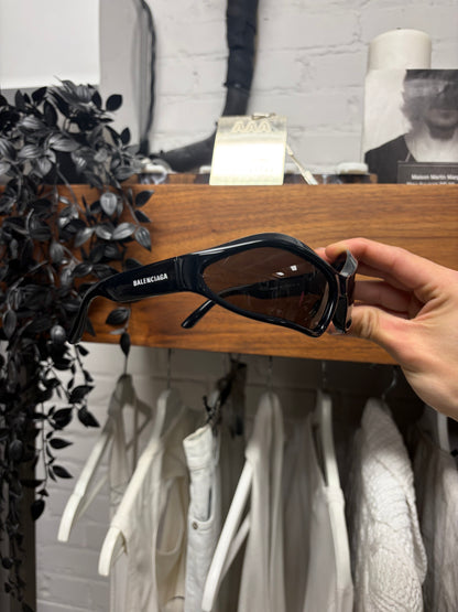 Balenciaga ‘Bat’ Gloss Black Sunglasses