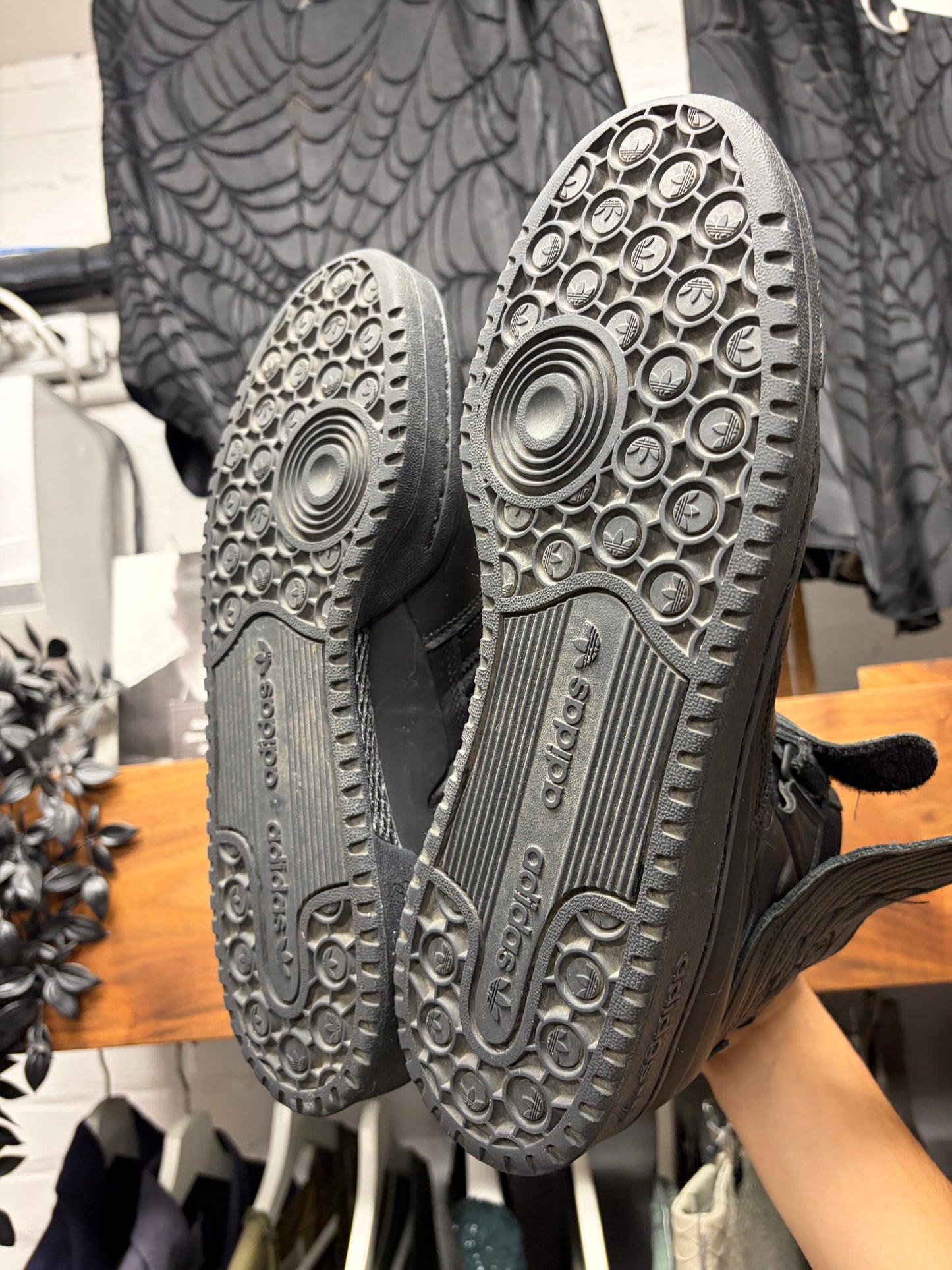 Jeremy Scott x Adidas ‘Wings 4.0’ Triple Black High Top Sneakers