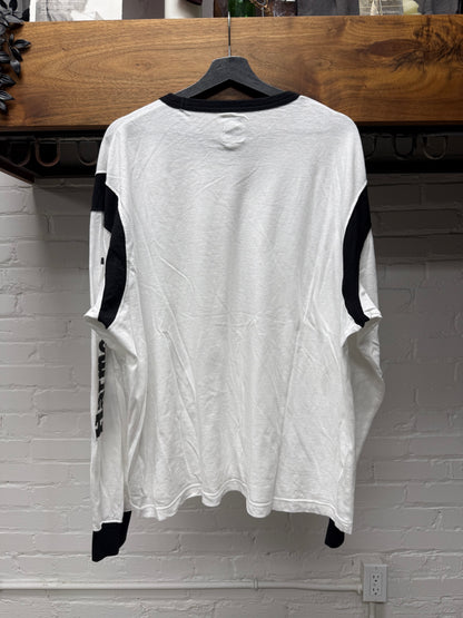 Visvm ‘Harmonized’ White/Black Long Sleeve Shirt