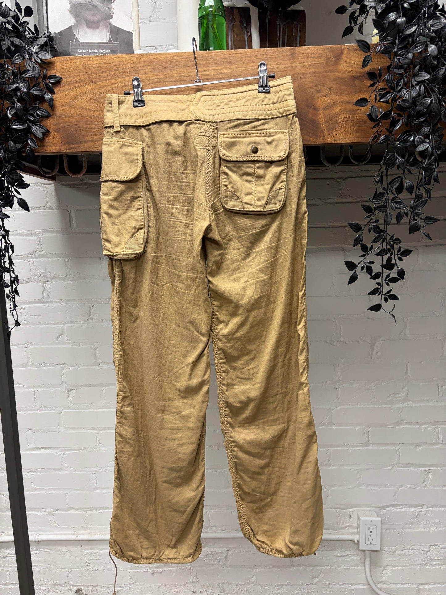 Share Spirit Belted Tan ‘Parachute Cut’ Cargo Pants