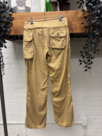 Share Spirit Belted Tan ‘Parachute Cut’ Cargo Pants