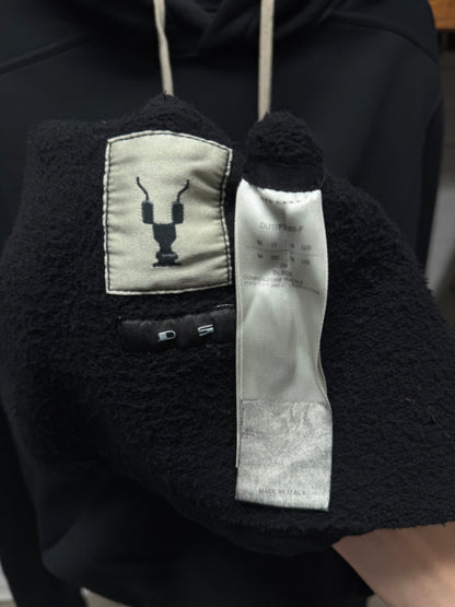 Rick Owens DRKSHDW Black Cotton Long Hoodie