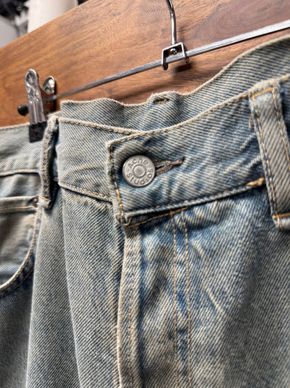 Acne Studios Stone Washed Blue Flared Leg Denim
