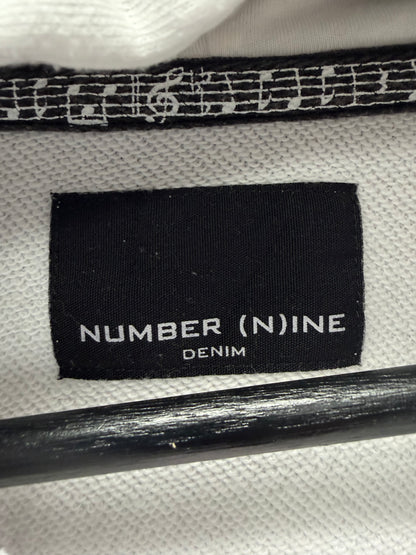 Number Nine Fender Logo White Pullover Hoodie