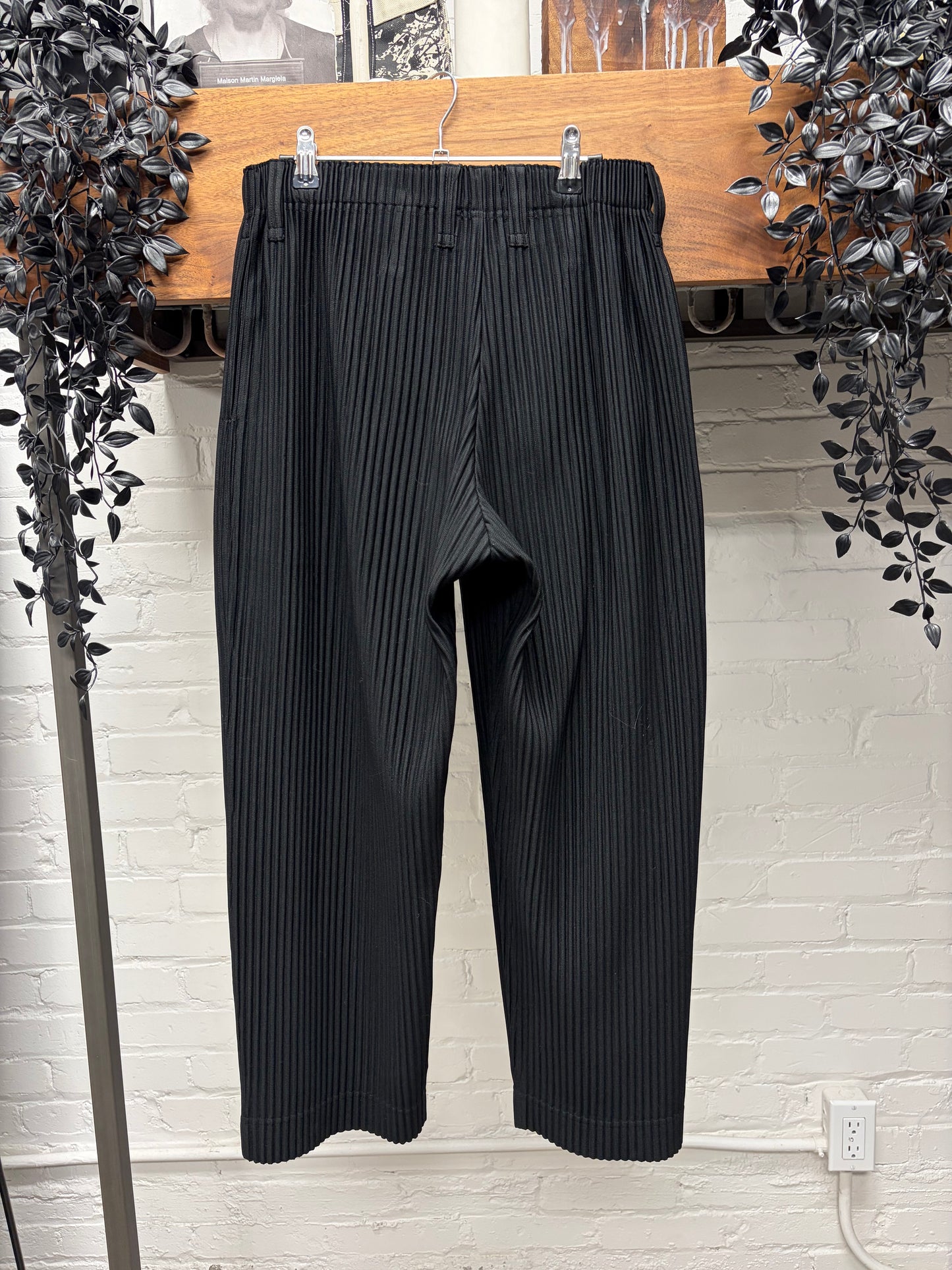 Issey Miyake Homme Plisse Pleated Black Trousers
