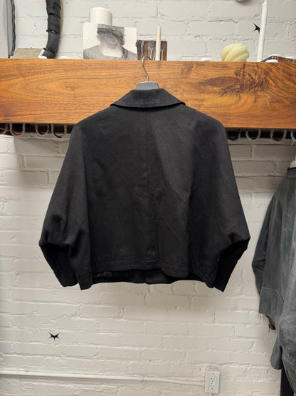 2012 Comme Des Garçons ‘Dropped Shoulder’ Black Cotton Collared Jacket