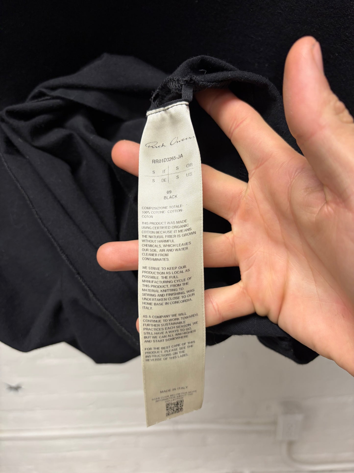 SS2024 Rick Owens ‘Lido’ Black ‘Level’ Short Sleeve Shirt